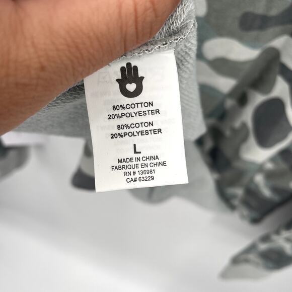 SPIRITUAL GANGSTER Evereve NWT Mazzy Crewneck Pullover Camo Sweatshirt // L - Picture 11 of 11